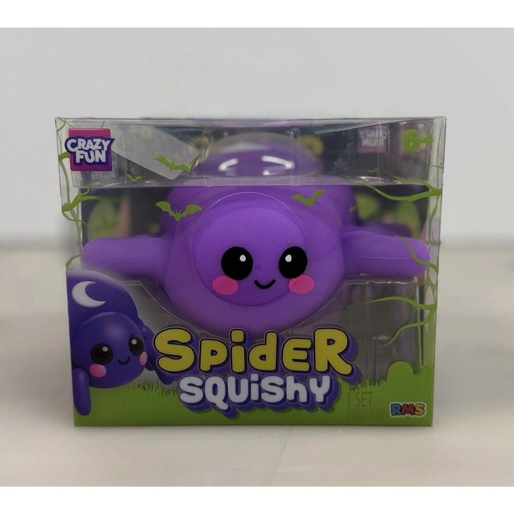 Crazy Fun Spider Squishy Squeeze Toy Purple Ages 4-7 MPN RMS 2024